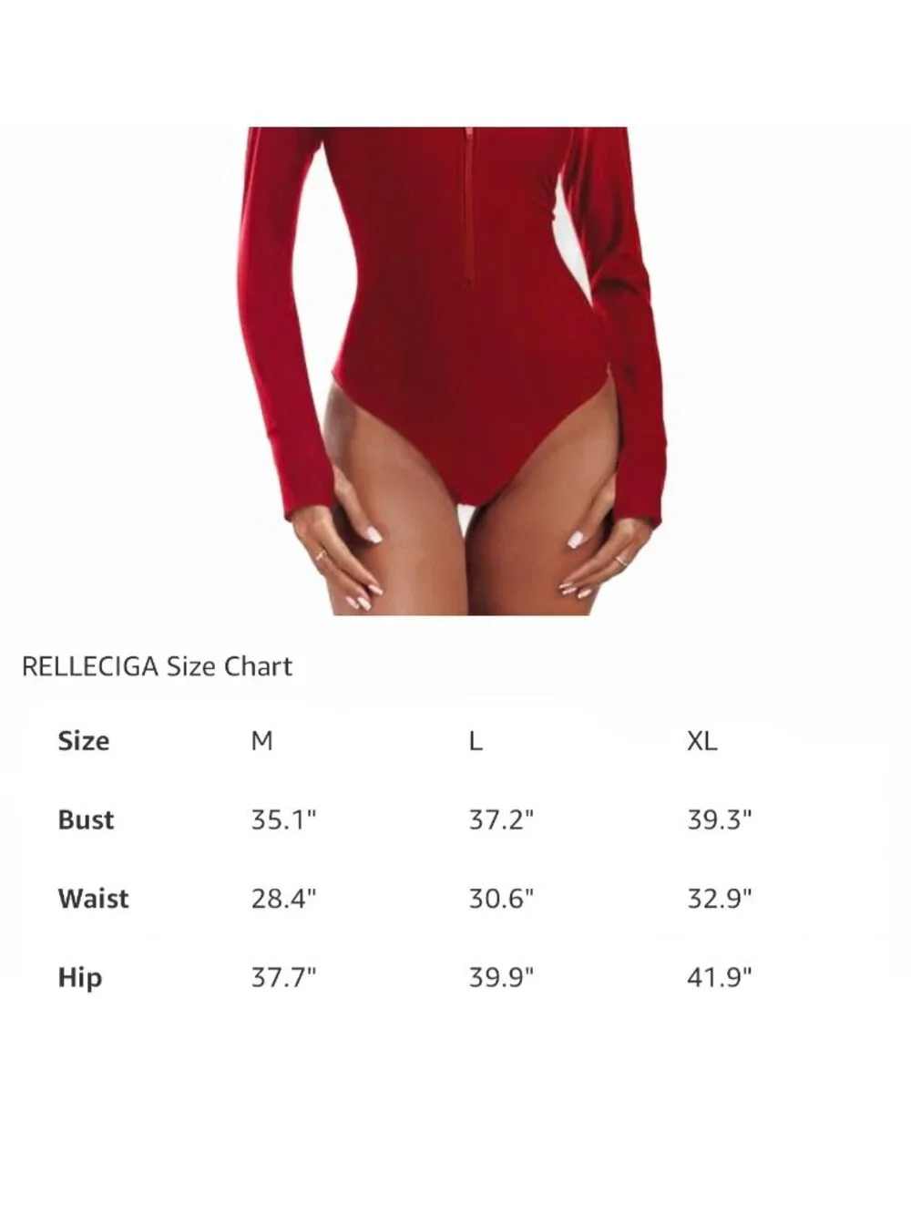 Relleciga Womens One Piece Swimsuit Long Sleeve Rash Guard UV Protection Size L